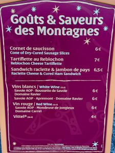 Menú Les Chalets Gourmands Disneyland Paris 2024-2025 - Gouts & Saveurs des Montagnes