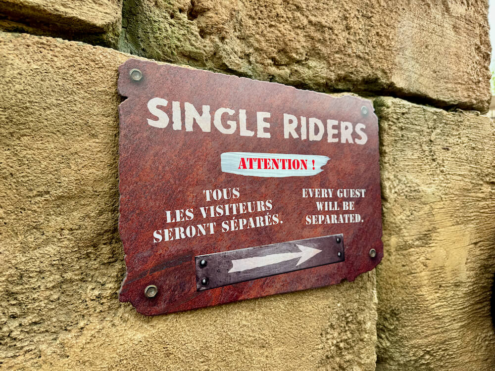 Cola Single Rider en Indiana Jones and the Temple of Peril de Disneyland Paris