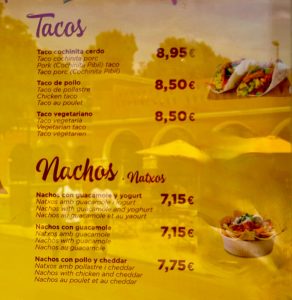 Taquería La Catrina - Carta tacos y nachos 2024 v2