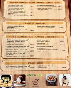 Long Branch Saloon - Carta aperitivos, bocadillos, tartas, dulces y batidos 2024 v2