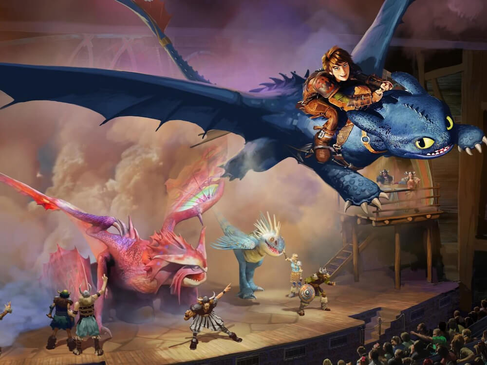 The Untrainable Dragon espectáculo de Epic Universe en Universal Orlando