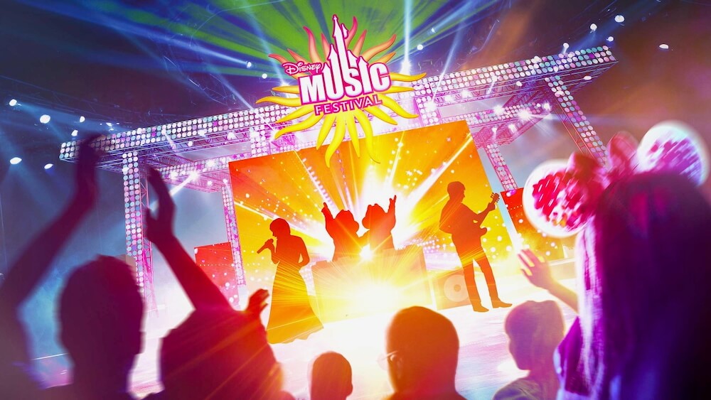 Concepto de Disney Music Hits Concert espectáculo del Disney Music Festival en Disneyland Paris