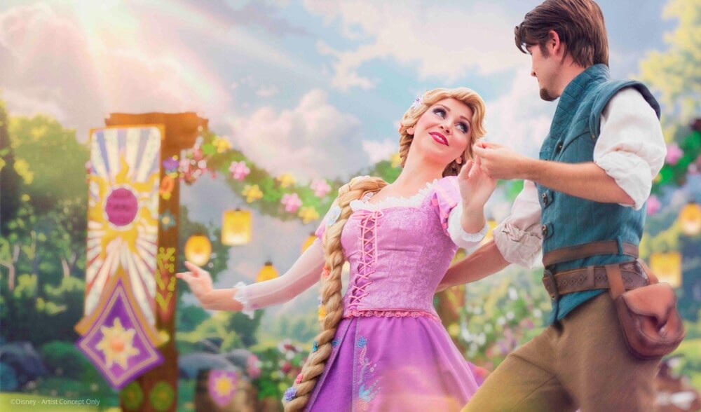 Concepto de Musical Meet-up with Rapunzel and Flynn espectáculo del Disney Music Festival en Disneyland Paris