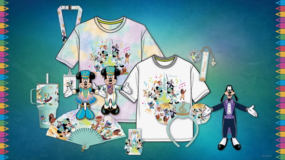 Productos de las tiendas del Disney Music Festival en Disneyland Paris